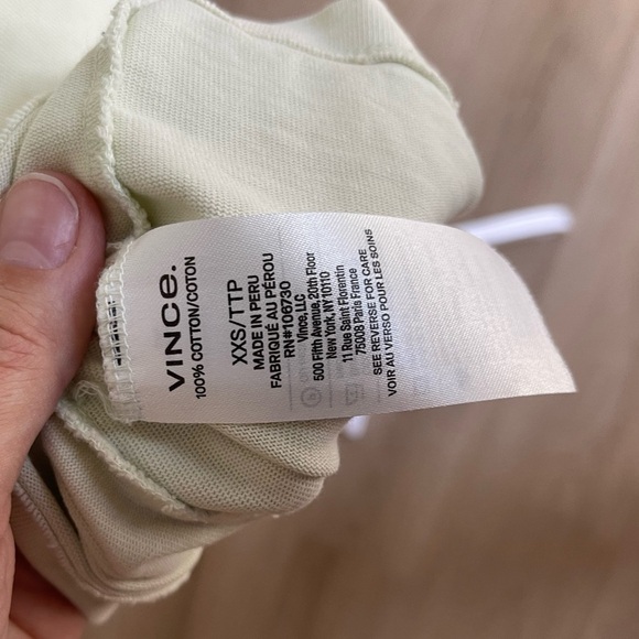 Vince Short Sleeve Waist Tie Cream Dress - Size XXS - Picture 7 of 7